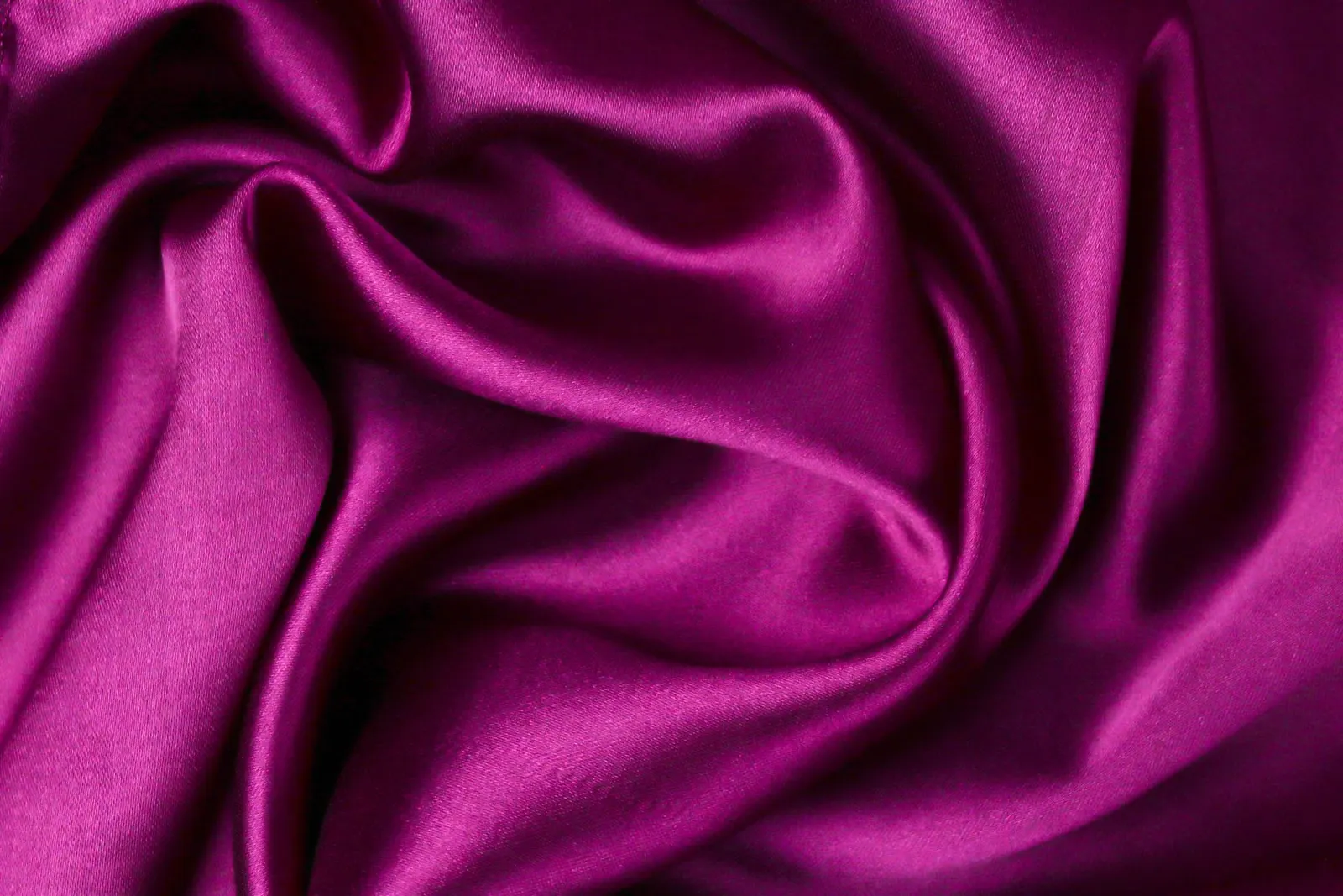 Magenta satin with deep folds