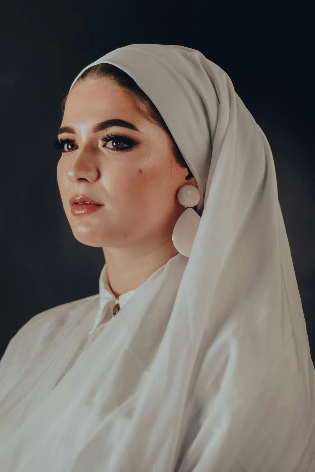 Nuage Georgette Hijab — White