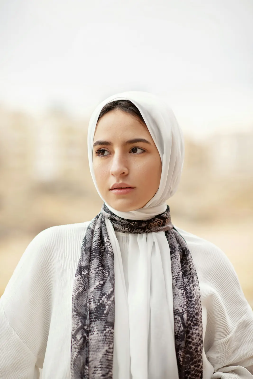 Perle Modal Hijab — Pearl White