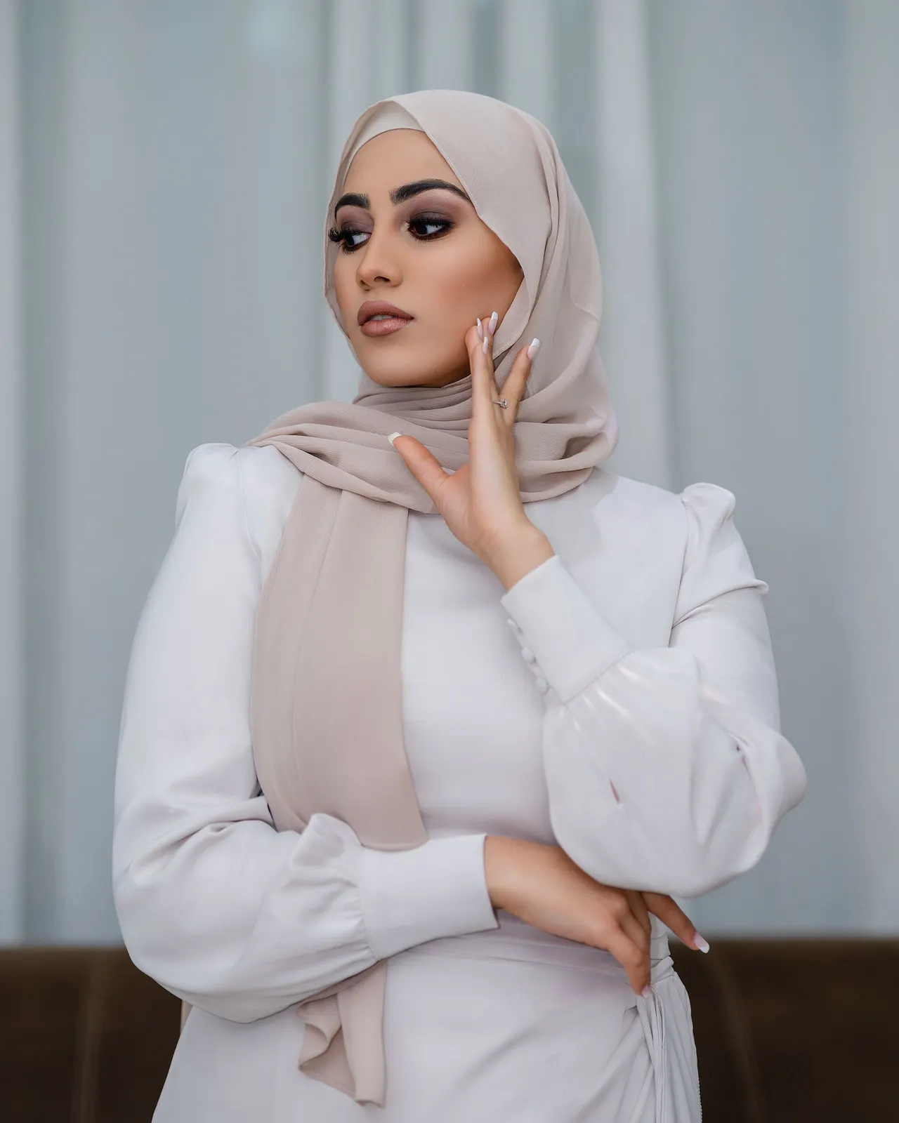 Lumière Chiffon Hijab — Sand